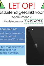 NoXx Hoes Geschikt voor iPhone 7 Plus Hoesje Cover Siliconen Back Case Hoes - Transparant - 2x