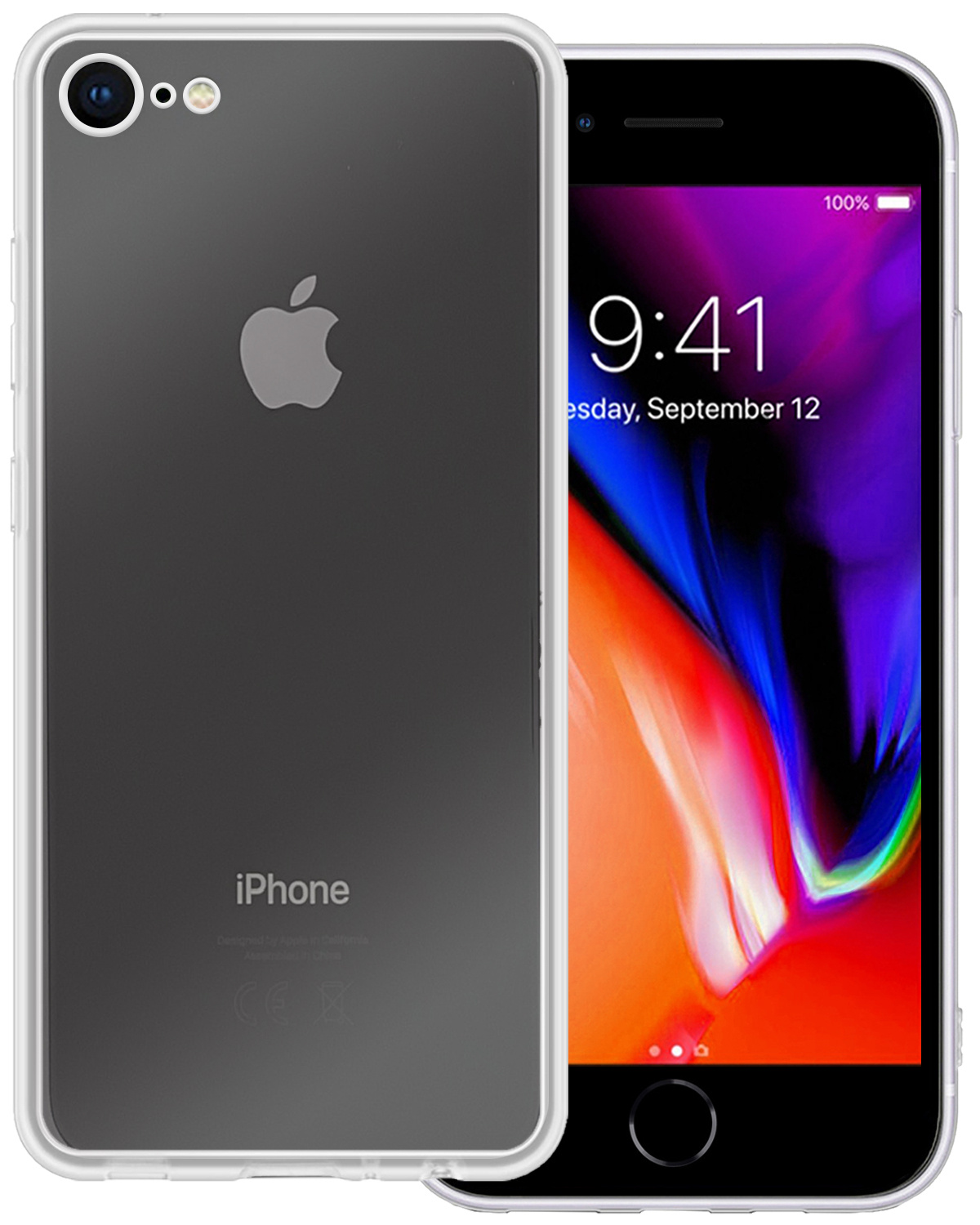 NoXx Hoes Geschikt voor iPhone 7 Plus Hoesje Cover Siliconen Back Case Hoes - Transparant