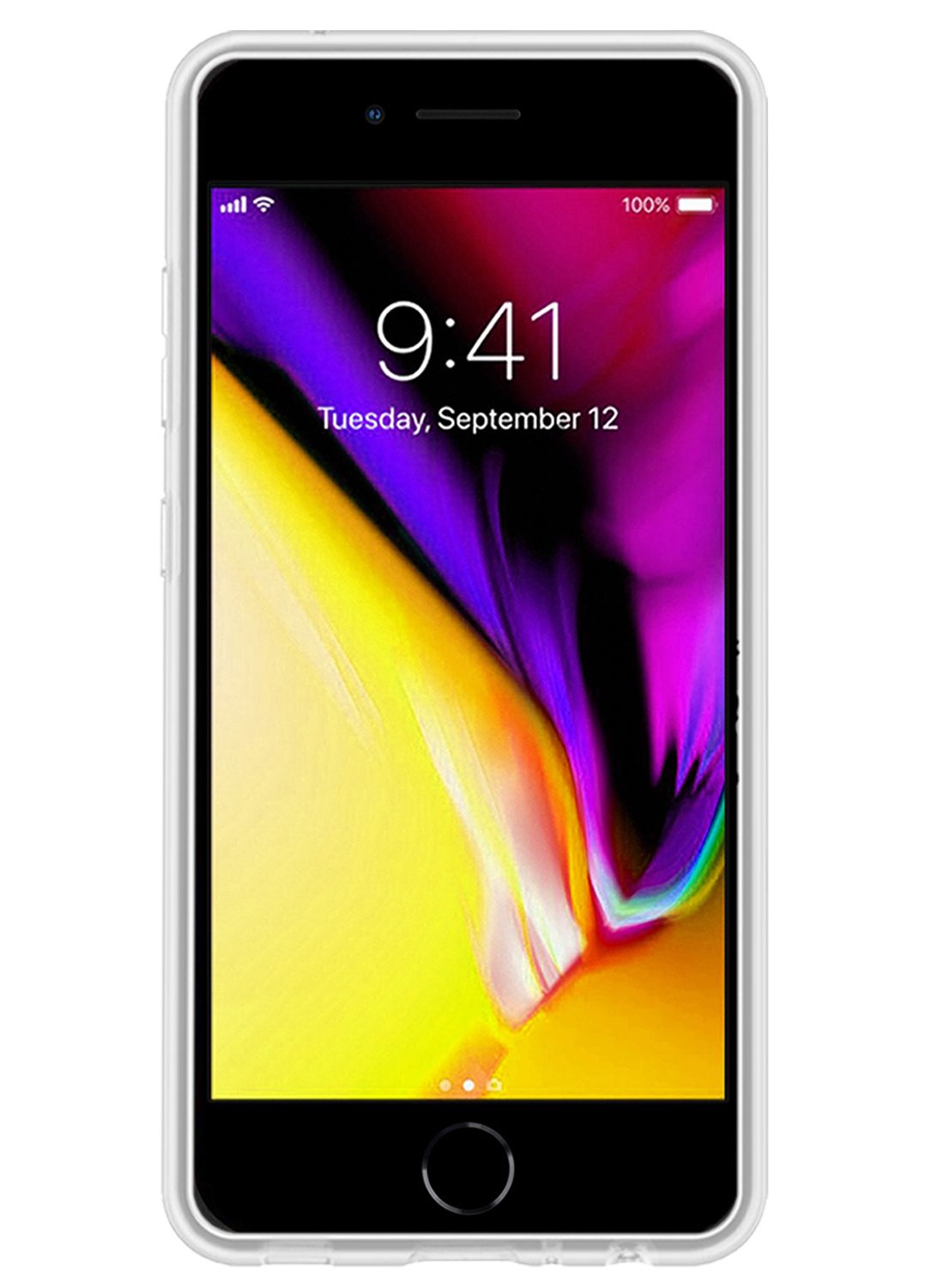 BASEY. Hoes Geschikt voor iPhone 8 Plus Hoesje Siliconen Back Cover Case - Hoesje Geschikt voor iPhone 8 Plus Hoes Cover Hoesje - Transparant - 2 Stuks