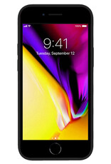 BASEY. Hoes Geschikt voor iPhone 8 Plus Hoesje Siliconen Back Cover Case - Hoesje Geschikt voor iPhone 8 Plus Hoes Cover Hoesje - Zwart