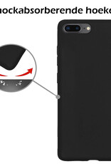 BASEY. Hoes Geschikt voor iPhone 6 Hoesje Siliconen Back Cover Case - Hoesje Geschikt voor iPhone 6 Hoes Cover Hoesje - Zwart - 2 Stuks