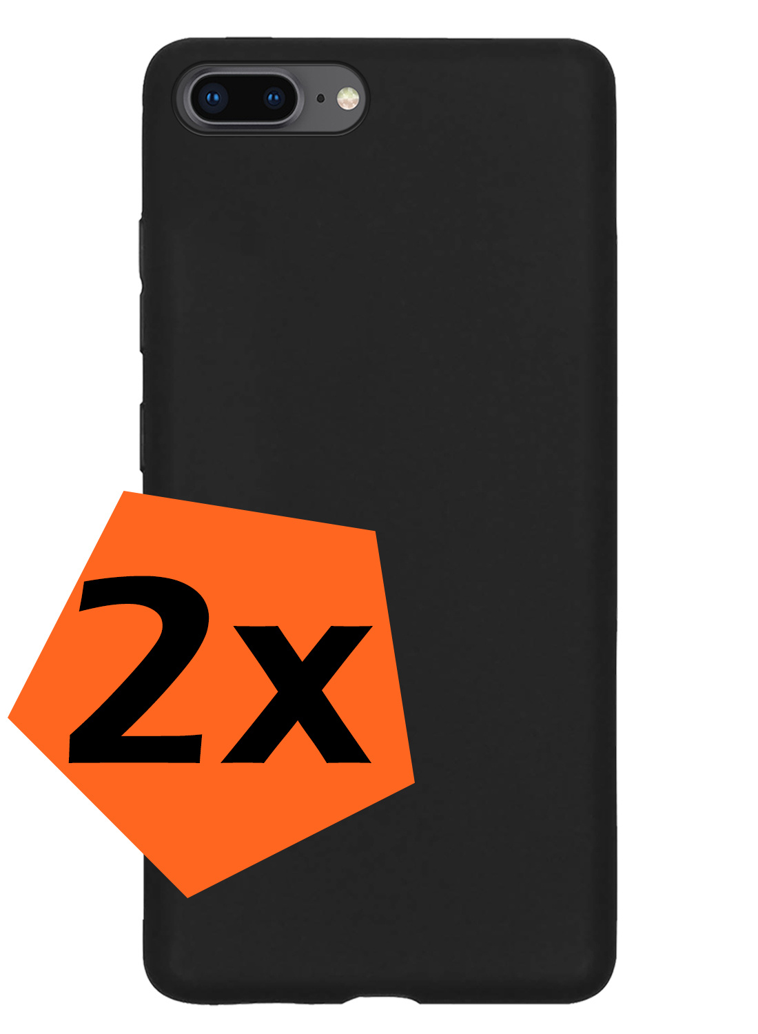 BASEY. Hoes Geschikt voor iPhone 6s Hoesje Siliconen Back Cover Case - Hoesje Geschikt voor iPhone 6s Hoes Cover Hoesje - Zwart - 2 Stuks