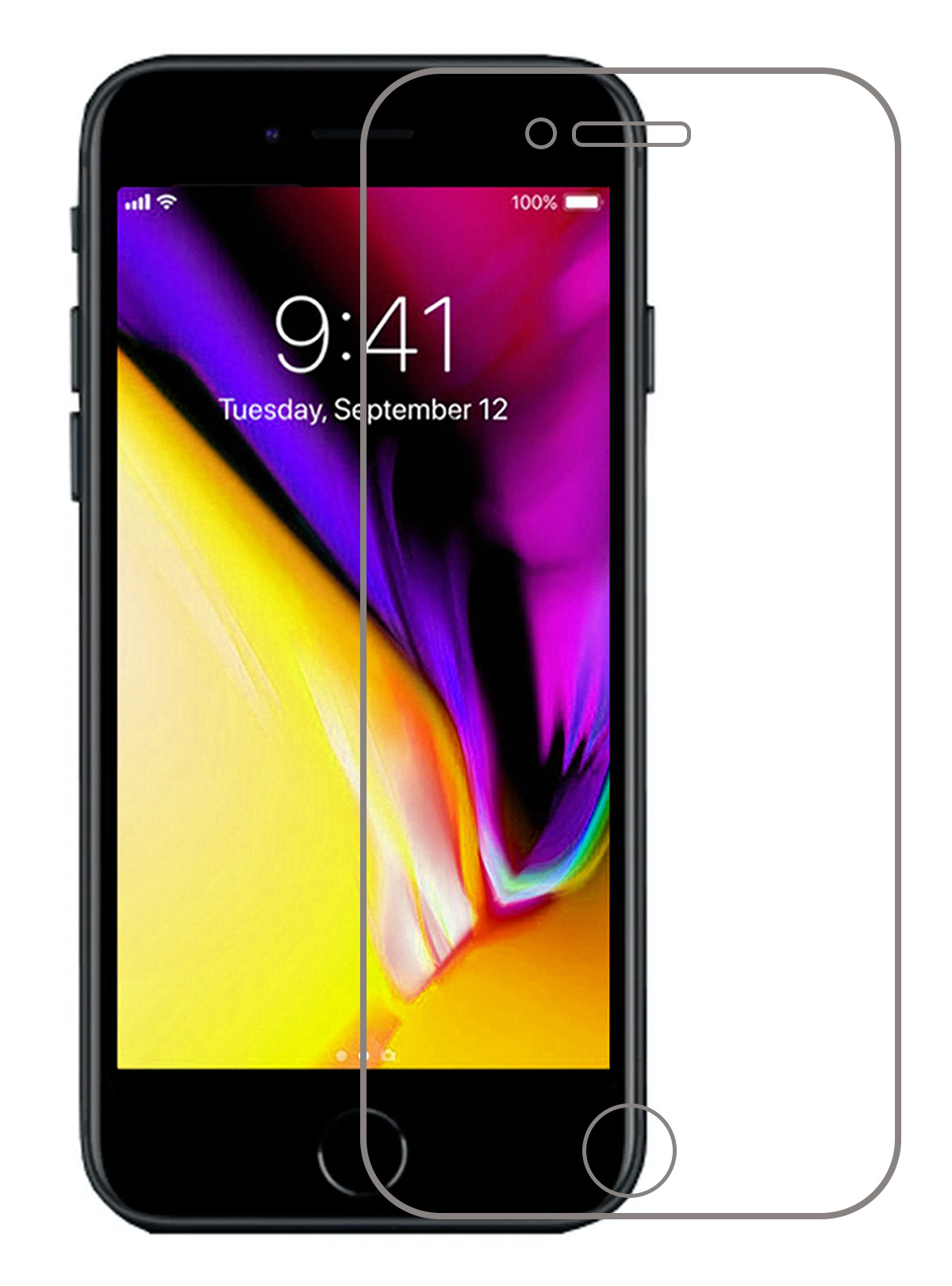 Nomfy Screenprotector Geschikt voor iPhone SE 2020 Screenprotector Bescherm Glas Tempered Glass - Screenprotector Geschikt voor iPhone SE (2020) Screen Protector