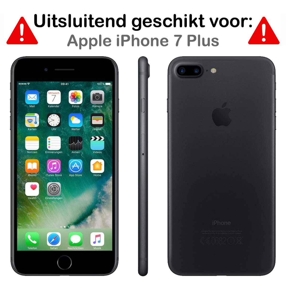 BASEY. Screenprotector Geschikt voor iPhone 7 Plus Screenprotector Beschermglas Full Cover - Screenprotector Geschikt voor iPhone 7 Plus Screen Protector Full Cover