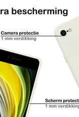 Nomfy Hoesje Geschikt voor iPhone 8 Hoesje Siliconen Cover Case - Hoes Geschikt voor iPhone 8 Hoes Back Case - Wit