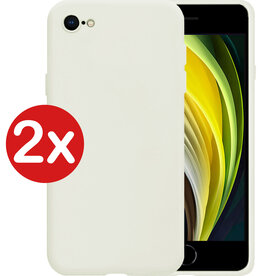 Nomfy Nomfy iPhone 8 Hoesje Siliconen 2 PACK - Wit