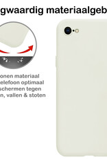 Nomfy Hoesje Geschikt voor iPhone 8 Hoesje Siliconen Cover Case - Hoes Geschikt voor iPhone 8 Hoes Back Case - 2-PACK - Wit