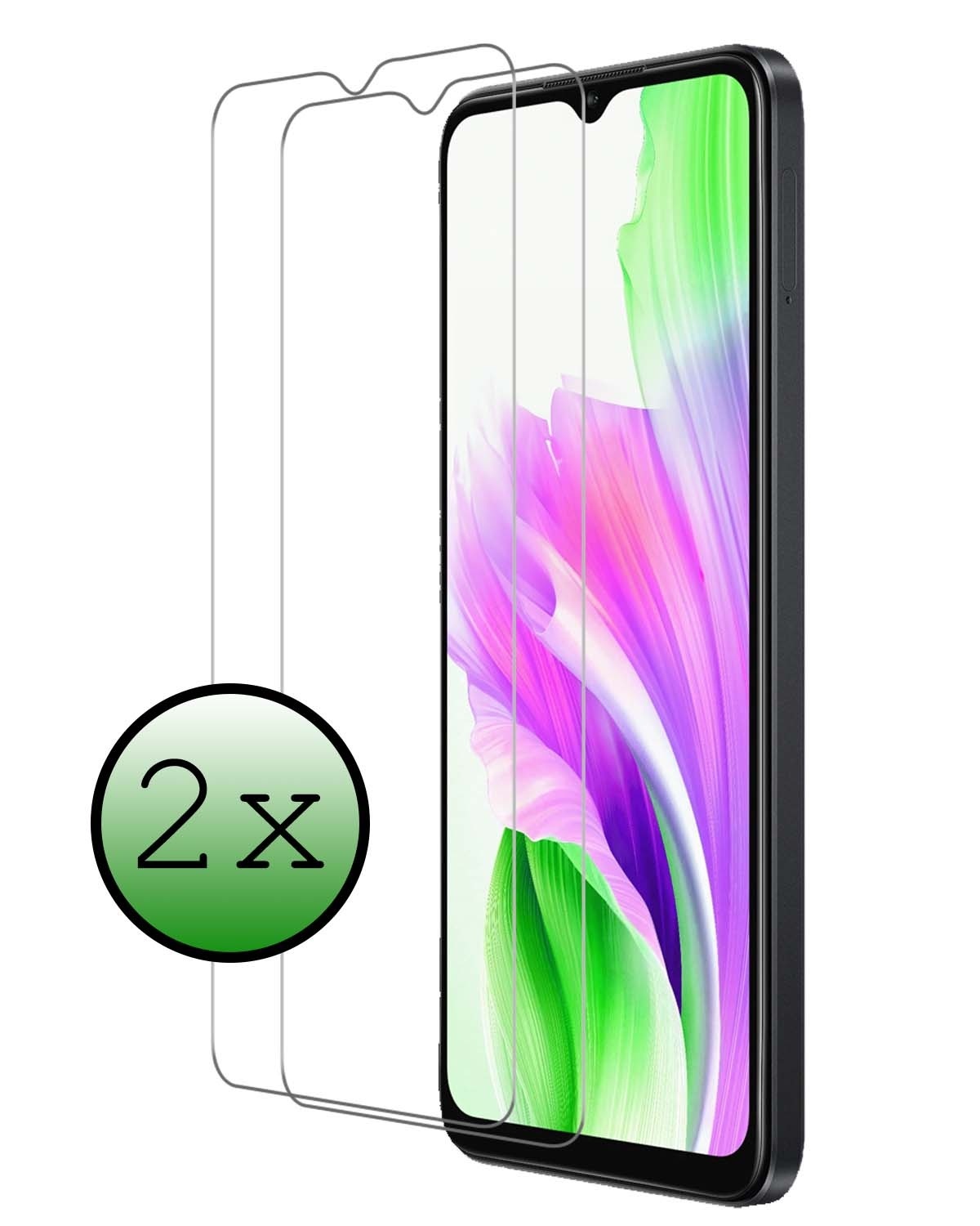 BASEY. Screenprotector Geschikt voor OPPO A18 Screenprotector Tempered Glass - Screenprotector Geschikt voor OPPO A18 Beschermglas Screen Protector Glas - 2 Stuks