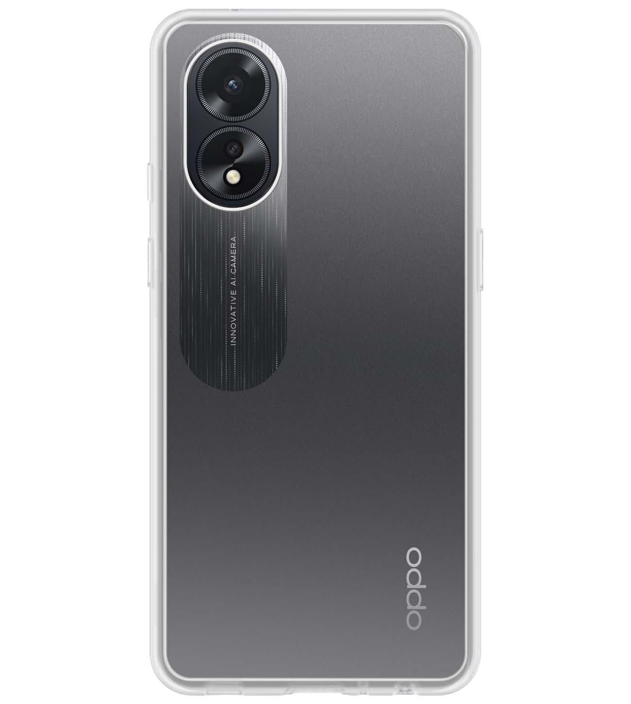 BASEY. Hoes Geschikt voor OPPO A18 Hoesje Siliconen Back Cover Case - Hoesje Geschikt voor OPPO A18 Hoes Cover Hoesje - Transparant - 2 Stuks