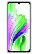 BASEY. Hoes Geschikt voor OPPO A18 Hoesje Siliconen Back Cover Case - Hoesje Geschikt voor OPPO A18 Hoes Cover Hoesje - Transparant - 2 Stuks