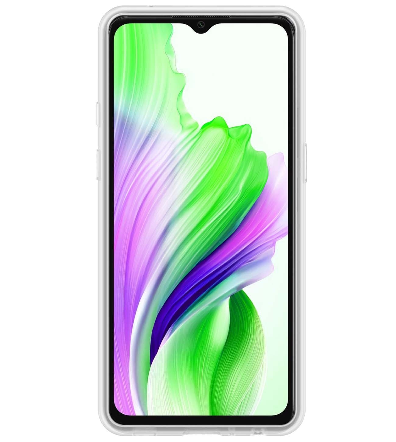 BASEY. Hoes Geschikt voor OPPO A18 Hoesje Siliconen Back Cover Case - Hoesje Geschikt voor OPPO A18 Hoes Cover Hoesje - Transparant - 2 Stuks