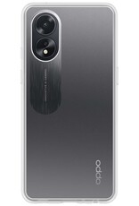 BASEY. Hoes Geschikt voor OPPO A18 Hoesje Siliconen Back Cover Case Met 2x Screenprotector - Hoesje Geschikt voor OPPO A18 Hoes Cover Hoesje - Transparant
