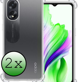 BASEY. BASEY. OPPO A18 Hoesje Shockproof - Transparant - 2 PACK