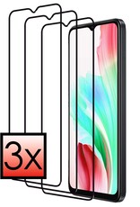 NoXx Screenprotector Geschikt voor OPPO A18 Screenprotector Tempered Glass Gehard Glas Full Cover - 3x