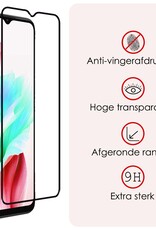 NoXx Screenprotector Geschikt voor OPPO A18 Screenprotector Tempered Glass Gehard Glas Full Cover - 3x