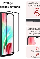 NoXx Screenprotector Geschikt voor OPPO A18 Screenprotector Tempered Glass Gehard Glas Full Cover - 3x
