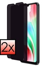NoXx Screenprotector Geschikt voor OPPO A18 Screenprotector Privacy Tempered Glass Gehard Glas Display Cover - 2x