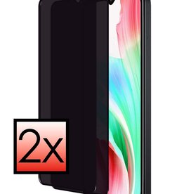 NoXx NoXx OPPO A18 Screenprotector Glas Privacy - 2 PACK