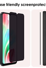 NoXx Screenprotector Geschikt voor OPPO A18 Screenprotector Privacy Tempered Glass Gehard Glas Display Cover - 3x