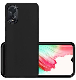NoXx NoXx OPPO A18 Hoesje Siliconen - Zwart