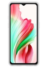 NoXx Hoes Geschikt voor OPPO A18 Hoesje Cover Siliconen Back Case Hoes Met Screenprotector - Transparant