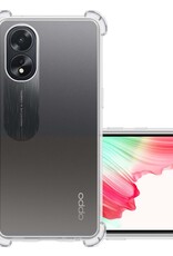 NoXx Hoes Geschikt voor OPPO A18 Hoesje Siliconen Cover Shock Proof Back Case Shockproof Hoes - Transparant