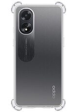 NoXx Hoes Geschikt voor OPPO A18 Hoesje Siliconen Cover Shock Proof Back Case Shockproof Hoes - Transparant - 2x