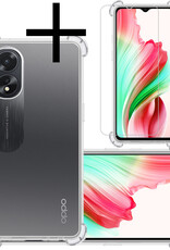 NoXx Hoes Geschikt voor OPPO A18 Hoesje Siliconen Cover Shock Proof Back Case Shockproof Hoes Met Screenprotector - Transparant