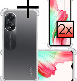 NoXx NoXx OPPO A18 Hoesje Shockproof Met 2x Screenprotector