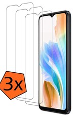 Nomfy Screenprotector Geschikt voor OPPO A18 Screenprotector Bescherm Glas Tempered Glass - Screenprotector Geschikt voor OPPO A18 Screen Protector - 3 PACK