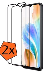 Nomfy Screenprotector Geschikt voor OPPO A18 Screenprotector Bescherm Glas - Screenprotector Geschikt voor OPPO A18 Screen Protector Tempered Glass Full Screen Full Cover - 2 PACK