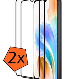 Nomfy Nomfy OPPO A18 Screenprotector Full Cover - 2 PACK