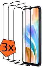 Nomfy Screenprotector Geschikt voor OPPO A18 Screenprotector Bescherm Glas - Screenprotector Geschikt voor OPPO A18 Screen Protector Tempered Glass Full Screen Full Cover - 3 PACK