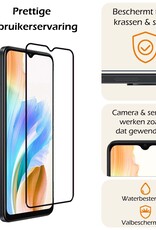 Nomfy Screenprotector Geschikt voor OPPO A18 Screenprotector Bescherm Glas - Screenprotector Geschikt voor OPPO A18 Screen Protector Tempered Glass Full Screen Full Cover - 3 PACK