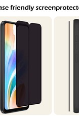 Nomfy Screenprotector Geschikt voor OPPO A18 Screenprotector Privacy Bescherm Glas - Screenprotector Geschikt voor OPPO A18 Privacy Screenprotector Tempered Glass - 2 PACK