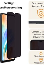 Nomfy Screenprotector Geschikt voor OPPO A18 Screenprotector Privacy Bescherm Glas - Screenprotector Geschikt voor OPPO A18 Privacy Screenprotector Tempered Glass - 2 PACK