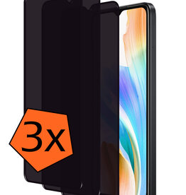 Nomfy Nomfy OPPO A18 Screenprotector Glas Privacy - 3 PACK