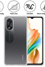 Nomfy Hoesje Geschikt voor OPPO A18 Hoesje Siliconen Cover Case - Hoes Geschikt voor OPPO A18 Hoes Back Case - Transparant