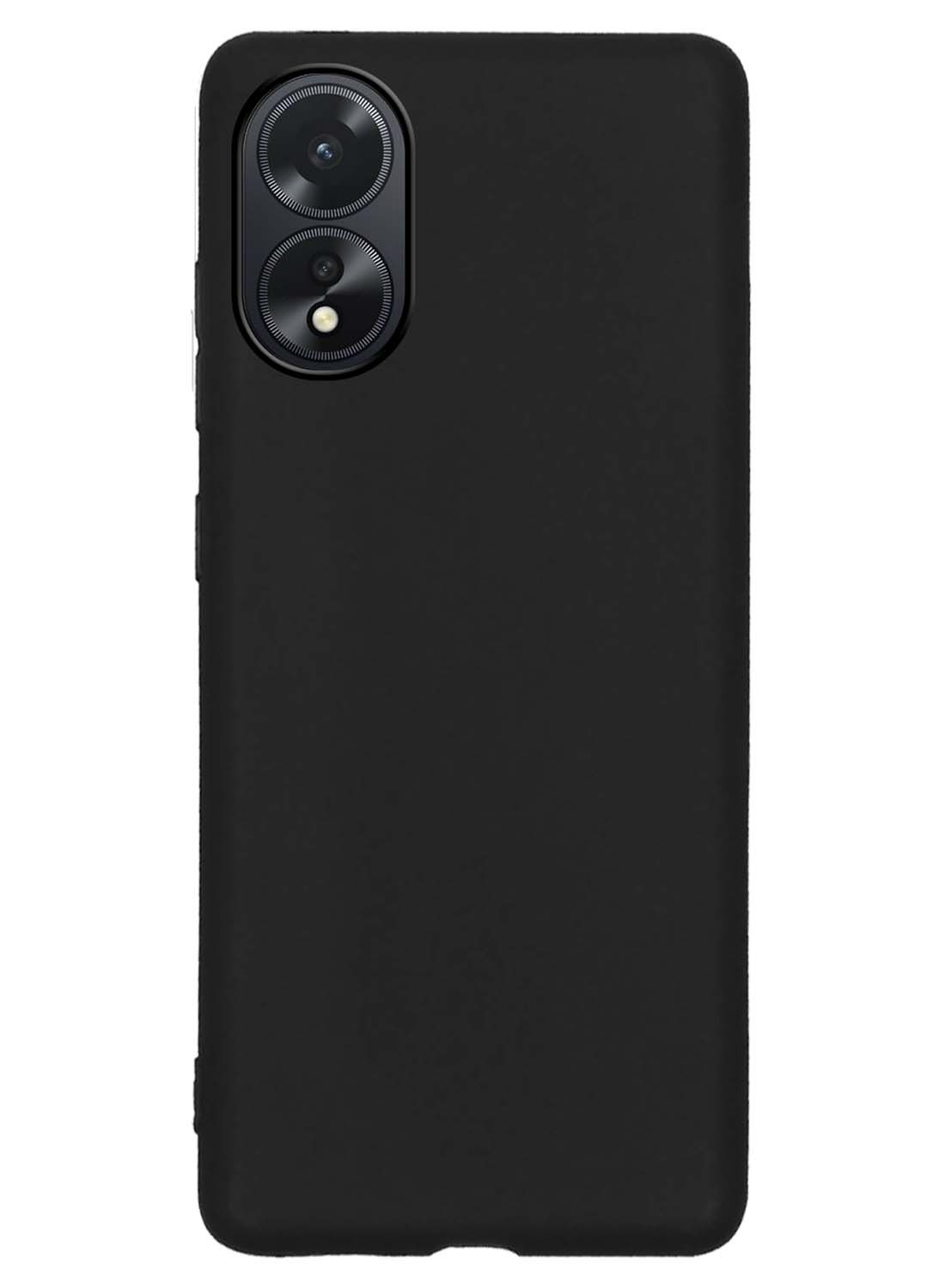 Nomfy Hoesje Geschikt voor OPPO A18 Hoesje Siliconen Cover Case - Hoes Geschikt voor OPPO A18 Hoes Back Case - Zwart