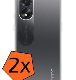 Nomfy Nomfy OPPO A18 Hoesje Siliconen - Transparant - 2 PACK