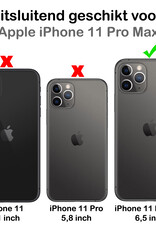 NoXx Hoes Geschikt voor iPhone 11 Pro Max Hoesje Cover Siliconen Back Case Hoes - Wit