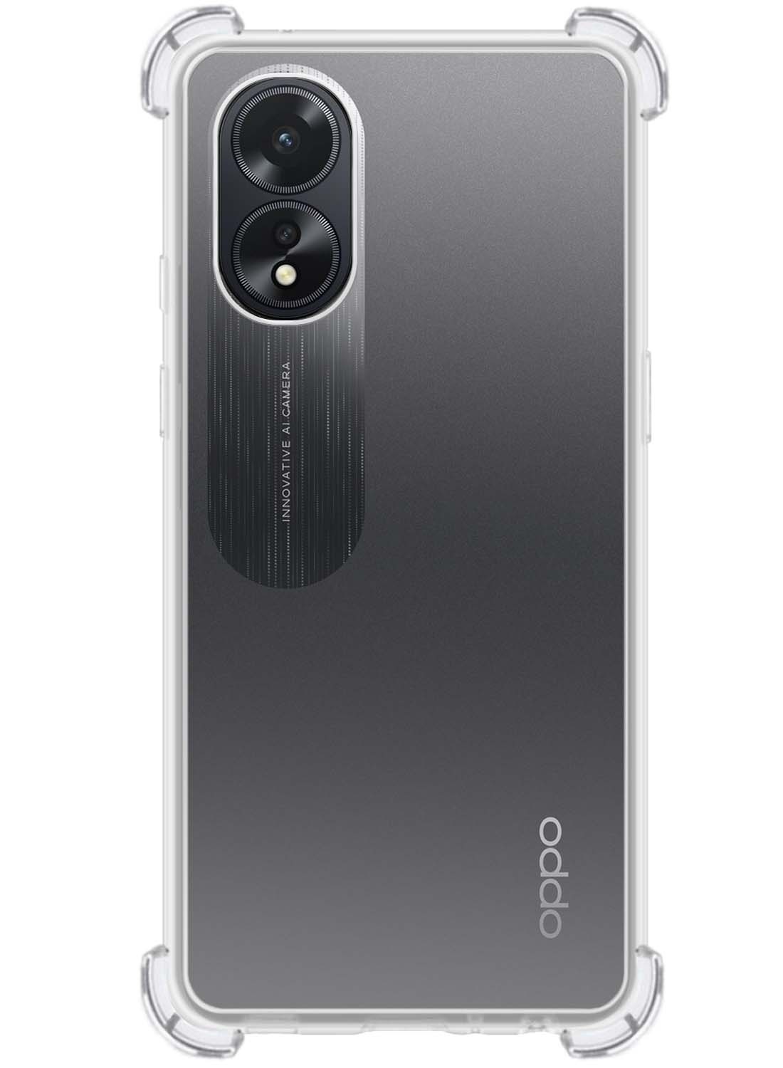Nomfy Hoesje Geschikt voor OPPO A18 Hoesje Shock Proof Cover Case Shockproof - Hoes Geschikt voor OPPO A18 Hoes Siliconen Back Case - Transparant