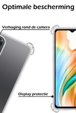 Nomfy Hoesje Geschikt voor OPPO A18 Hoesje Shock Proof Cover Case Shockproof Met Screenprotector - Hoes Geschikt voor OPPO A18 Hoes Siliconen Back Case - Transparant