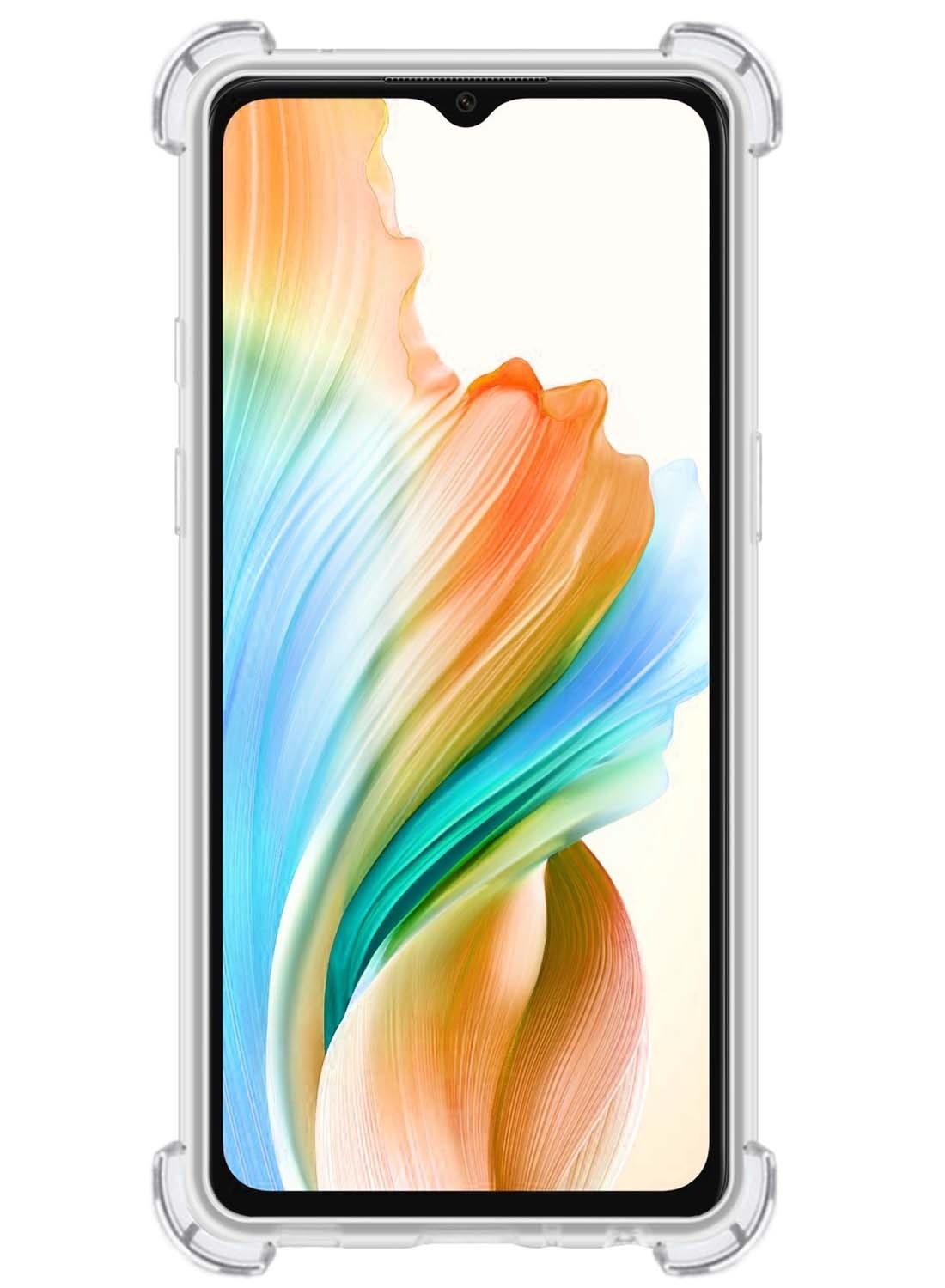 Nomfy Hoesje Geschikt voor OPPO A18 Hoesje Shock Proof Cover Case Shockproof Met Screenprotector - Hoes Geschikt voor OPPO A18 Hoes Siliconen Back Case - Transparant