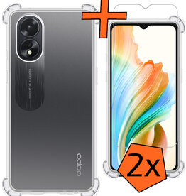 Nomfy Nomfy OPPO A18 Hoesje Shockproof Met 2x Screenprotector