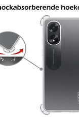 Nomfy Hoesje Geschikt voor OPPO A18 Hoesje Shock Proof Cover Case Shockproof Met 2x Screenprotector - Hoes Geschikt voor OPPO A18 Hoes Siliconen Back Case - Transparant