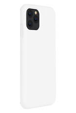 BASEY. Hoes Geschikt voor iPhone 11 Pro Max Hoesje Siliconen Back Cover Case - Hoesje Geschikt voor iPhone 11 Pro Max Hoes Cover Hoesje - Wit