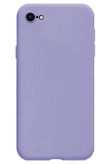 BASEY. Hoes Geschikt voor iPhone SE 2020 Hoesje Siliconen Back Cover Case - Hoesje Geschikt voor iPhone SE (2020) Hoes Cover Hoesje - Lila - 2 Stuks
