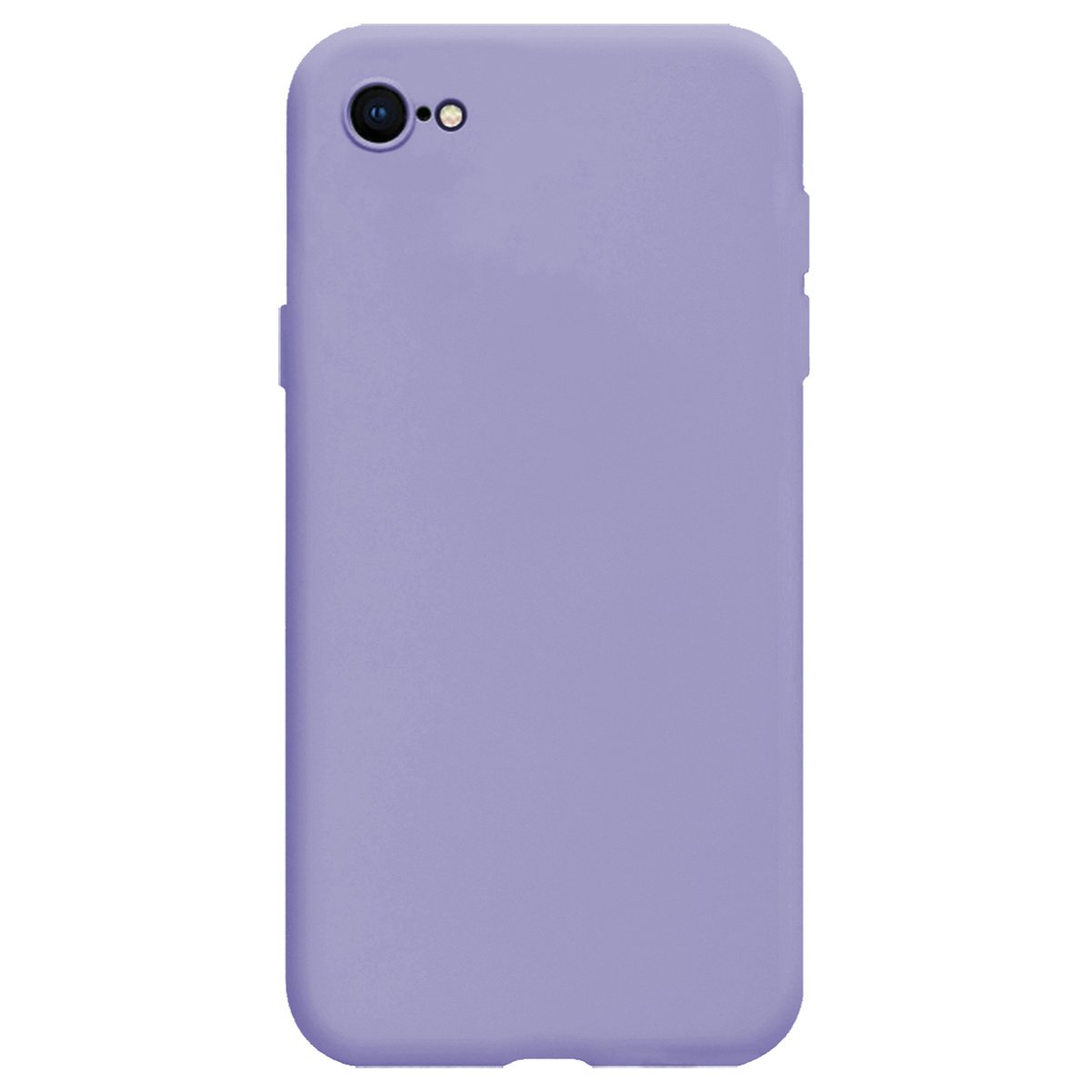 BASEY. Hoes Geschikt voor iPhone 8 Hoesje Siliconen Back Cover Case - Hoesje Geschikt voor iPhone 8 Hoes Cover Hoesje - Lila - 2 Stuks