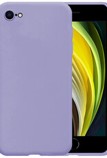 BASEY. Hoes Geschikt voor iPhone 8 Hoesje Siliconen Back Cover Case - Hoesje Geschikt voor iPhone 8 Hoes Cover Hoesje - Lila